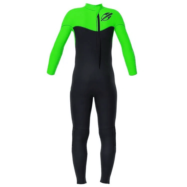 Mormaii 4/3mm Kids Back Zip Storm Green
