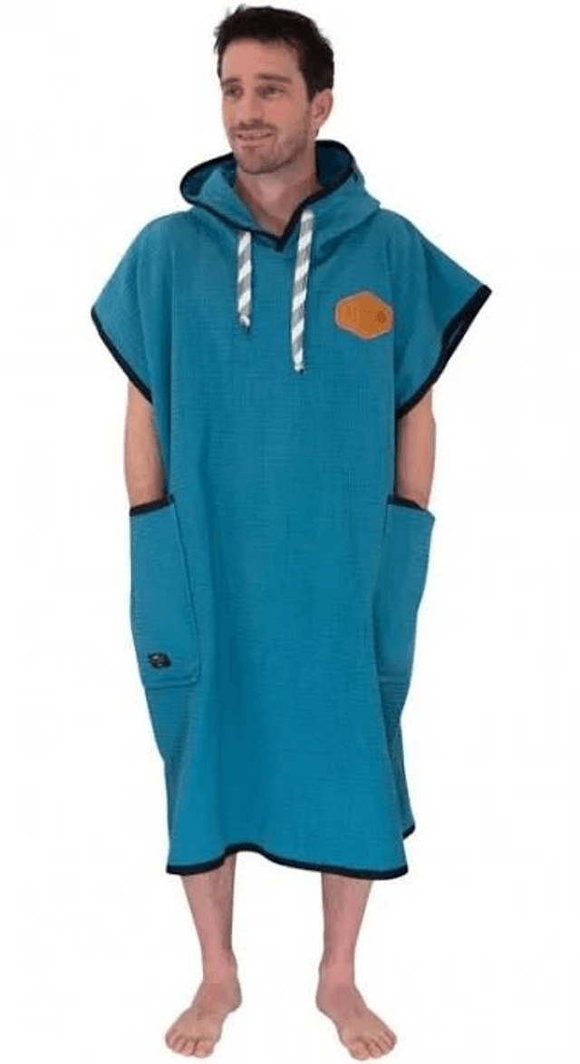 All In waffle Changing Poncho Blue