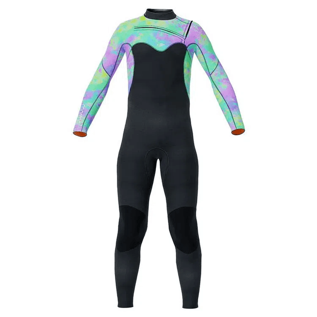 Mormaii 3/2mm Girls Chest Zip Multi Cloud