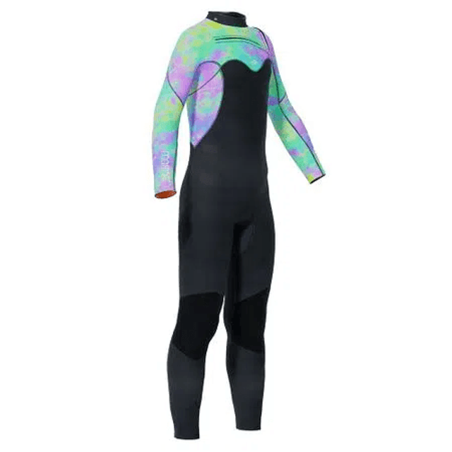 Mormaii 3/2mm Girls Chest Zip Multi Cloud
