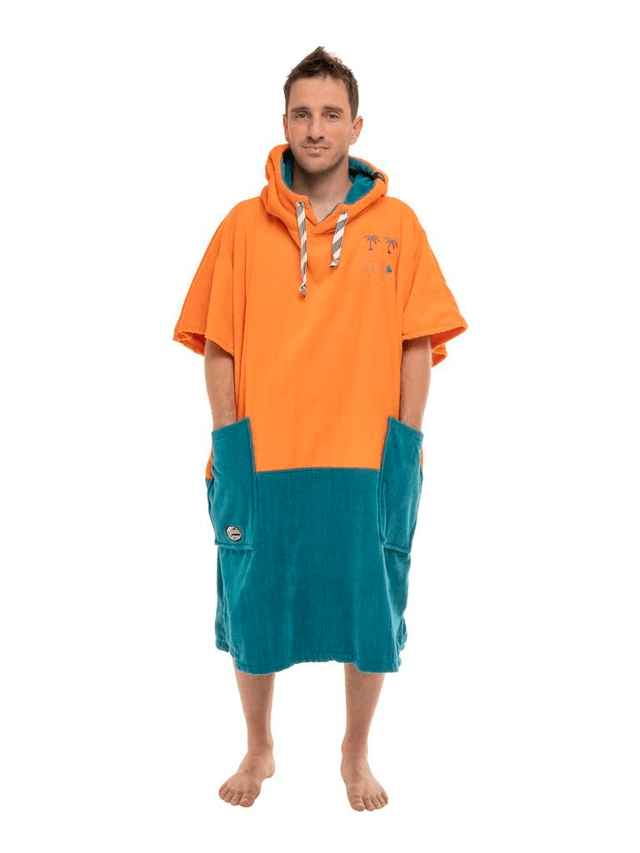 All In Changing Robe Tiger Orange beach poncho