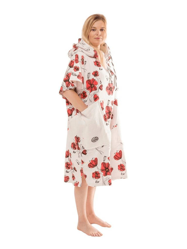 All In Changing Robe Ecru Flowers
