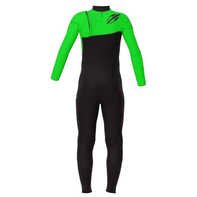 Mormaii 3/2mm Kids Chest Zip Storm Green