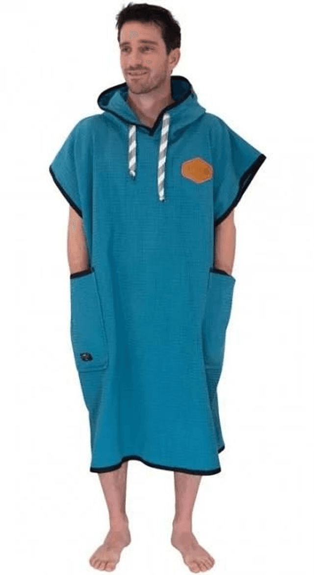 All In waffle Changing Poncho Blue