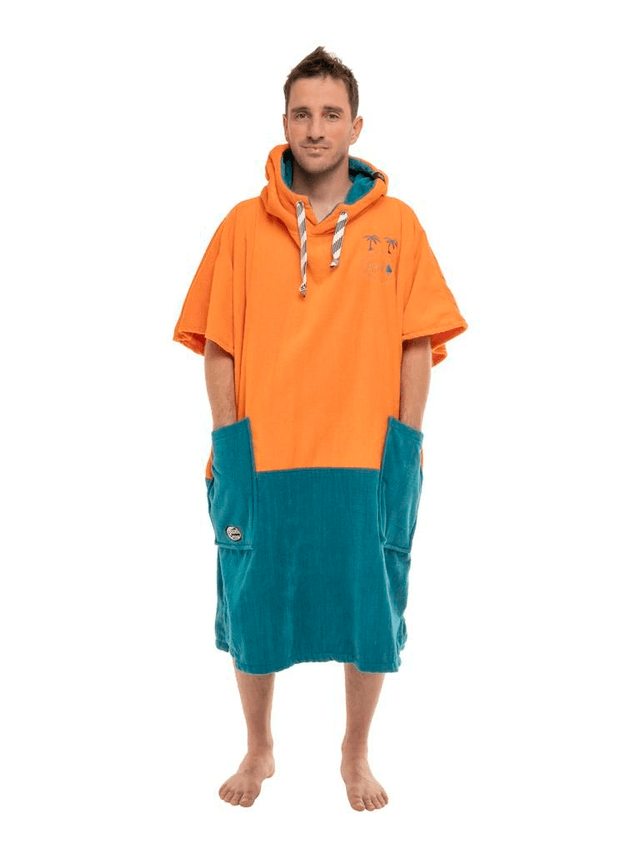 All In Changing Robe Tiger Orange beach poncho